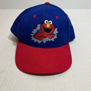 vintage sesame street Hat Strap Back Elmo Embroidered 90s